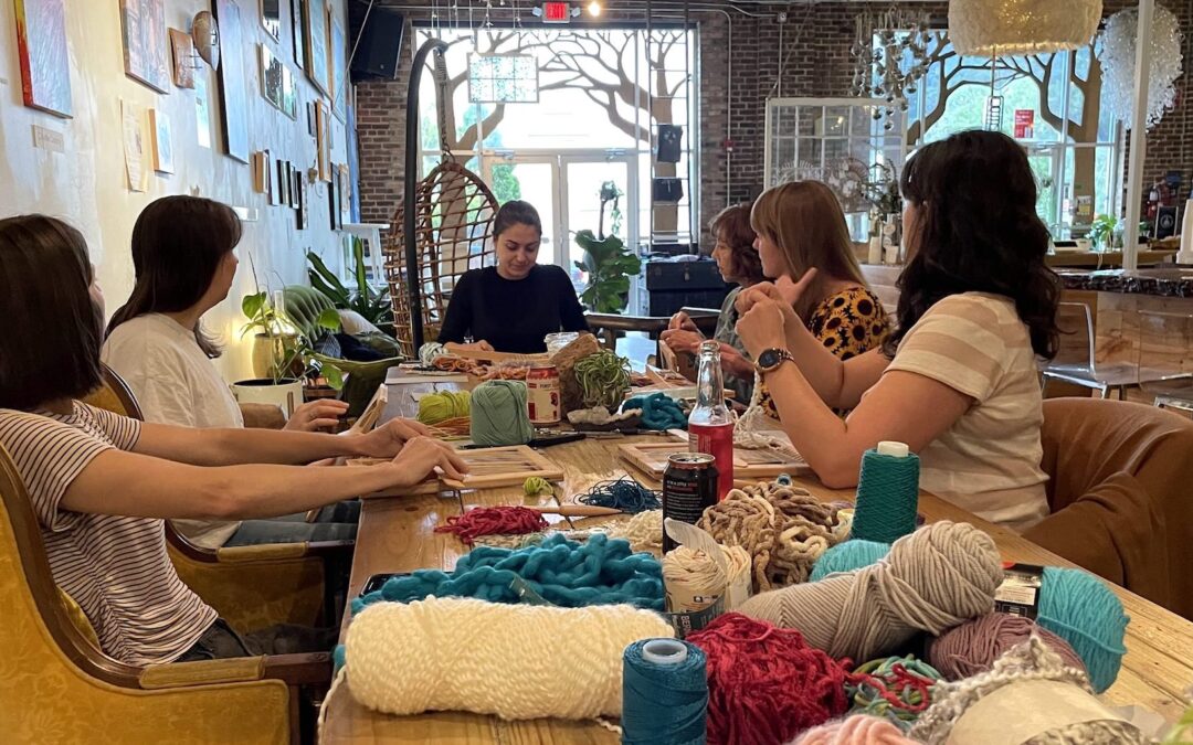 Tapestry Weaving Workshop at Lucky Tree Cafe